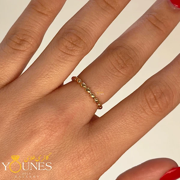 انگشتر مینیمال گوی ریز طلا